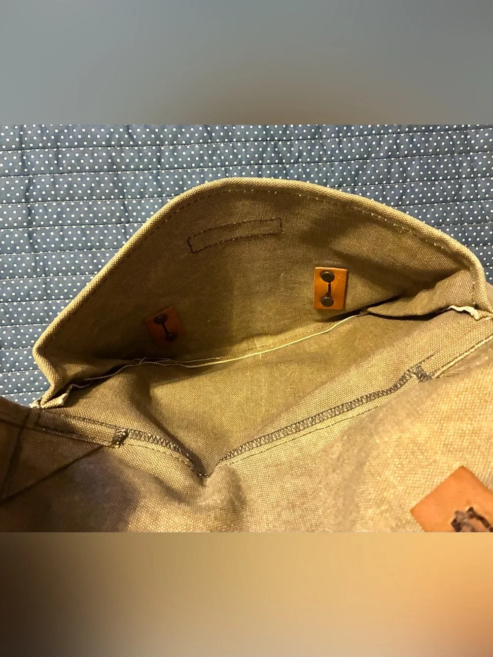 **NWOT** J. PETERMAN COMPANY HEAVY CANVAS/ LEATHER BACKPACK